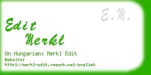 edit merkl business card